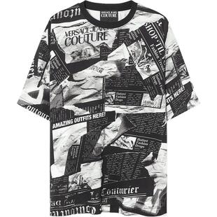 【季末优惠】VERSACE JEANS COUTURE 男士Magazine宽松T恤