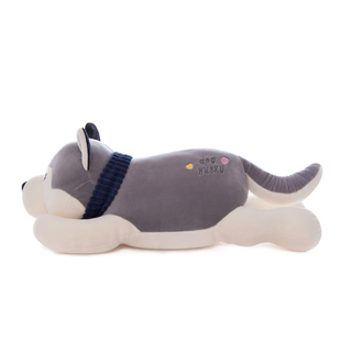 哈士奇公仔布娃娃抱枕长条枕可爱二哈毛绒玩具狗狗女孩睡觉玩偶男