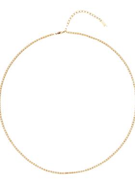 闪烁不规则钛钢项链男女