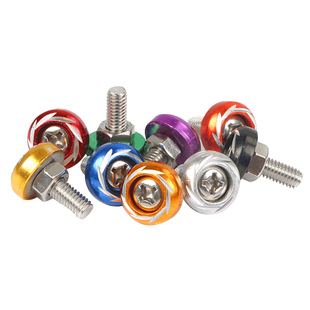 多彩圆雕花垫圈电动摩托车装饰牌照铝合金属雕花护头螺丝栓垫圈