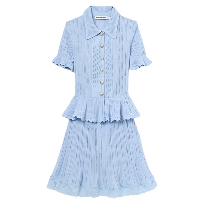 self-portrait针织连衣裙