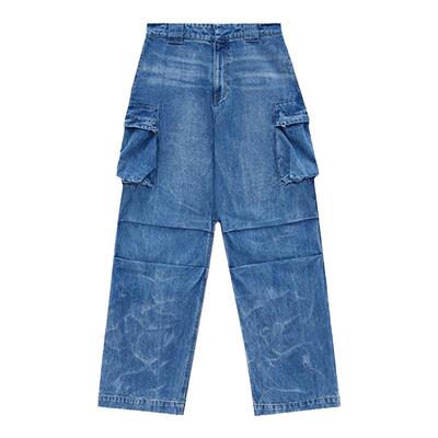 男士工装裤WE11DONE拉链水洗