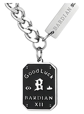 NG好运铭牌吊坠钛钢情侣项链女款