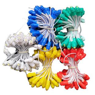 LED外露灯穿孔灯串9mm12mm红白色灌胶广告招牌打孔发光字防水灯珠