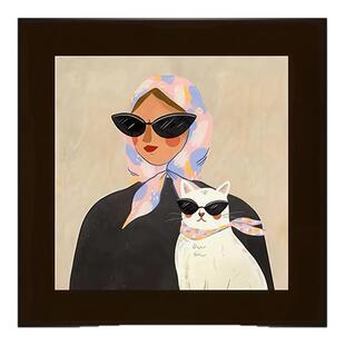 中古风客厅装饰画小众艺术餐厅组合壁画法式复古卧室挂画