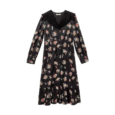 法式浪漫收腰碎花连衣裙MSLAN