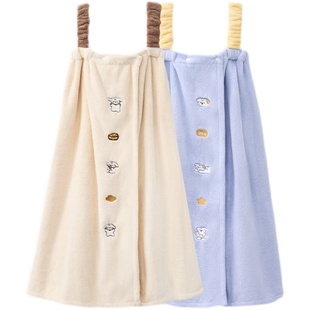 三利浴袍女吸水速干2025新款浴裙浴衣女款可穿可裹浴裙纯棉四季