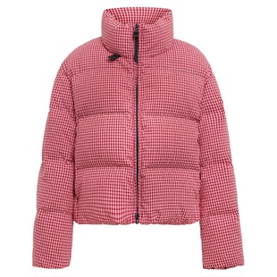 YAYA鸭鸭千鸟格羽绒服短款韩版宽松简约时尚加厚防寒保暖冬季外套