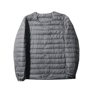 轻型羽绒服2025年秋冬新款男无领保暖内胆内穿打底圆领防风外套潮