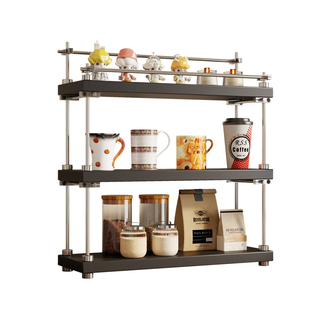 杯架水杯茶杯实木咖啡器具收纳架餐边柜餐桌面diy杯子光轴置物架