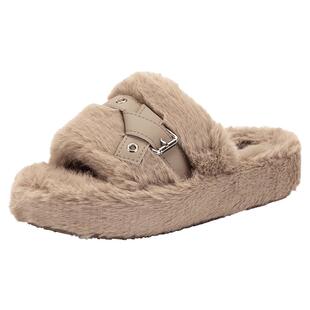 热风厚底毛毛鞋女2025年冬季新款百搭休闲拖鞋舒适家居拖半拖女鞋