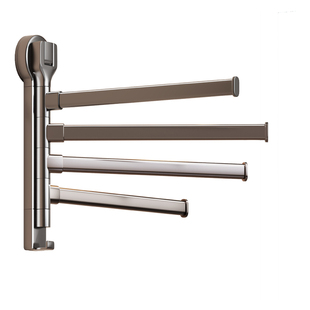 吸盘旋转毛巾架卫生间免打孔多杆分层架厨房浴室挂壁转角收纳神器