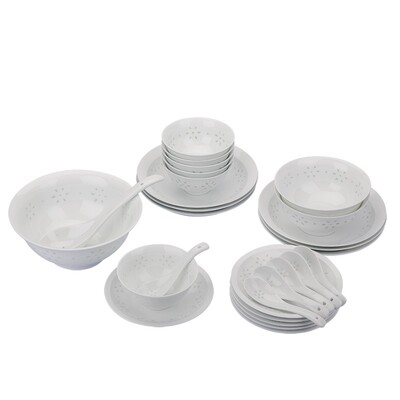 玉柏餐具会发光的玲珑瓷乔迁送礼