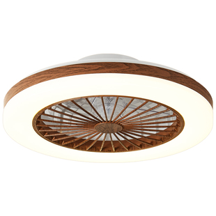 【国补20%】箭超薄胡桃木色卧室风扇灯中古风风扇灯护眼吸顶灯牌