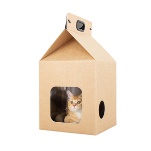 猫抓板猫窝一体保暖耐磨防水大号猫狗产房瓦楞纸箱磨爪玩具宠物窝