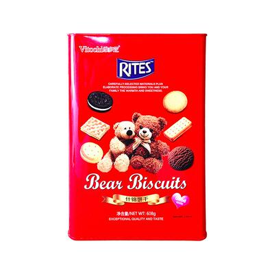 维多芝小熊什锦饼干喜糖年货罐装