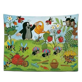 卧室床头沙发墙挂布背景布鼹鼠的故事挂布遮丑修饰厨房遮丑挂布