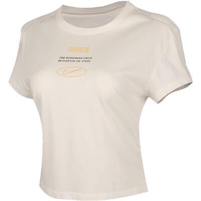 滔搏NIKE耐克女子字母印花宽松圆领运动休闲短袖T恤IH8507-133