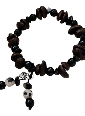 新中式福字咖啡豆串珠手链