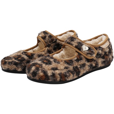 彩虹熊女童豹纹玛丽珍勃肯鞋