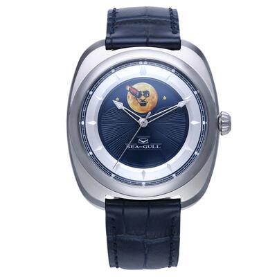 海鸥表复古时尚男表大月相多功能
