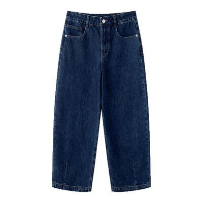 画风drawwind高腰九分牛仔奶奶裤