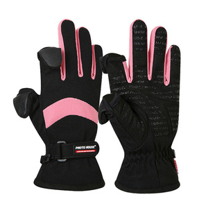 冬季户外单反摄影手套专业防寒男防风防水露指触屏骑行登山手套女