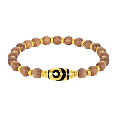 周大生黄金天眼珠情侣手串