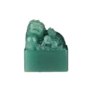 西泠印社雅安绿瑞兽子母钮方章印材书法国画藏书章手工篆刻石材印石姓名刻字定制特色礼品送礼收藏