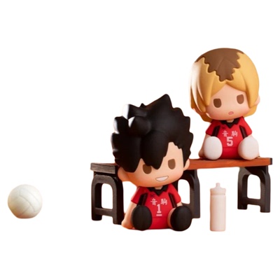 正品万代POTEPOTTE-R排球少年盲盒坐姿萌粒公仔潮玩摆件可爱礼物