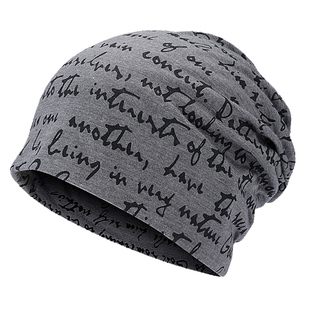化疗后女士帽春秋光头睡觉帽透气字母包头帽子女薄款百搭专用帽女