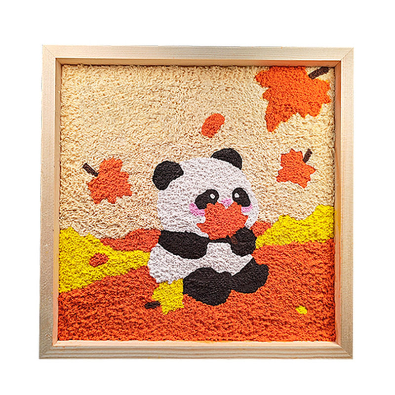 端午安康纸浆画木框材料包手工画