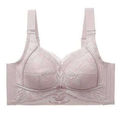 润微内衣女院线调整型大胸显小全罩杯蕾丝内衣女收副乳防下垂文胸