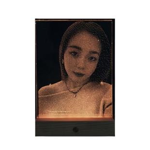 锤子玻璃画人像敲击画照片高级定制情侣生日礼物送朋友闺蜜玻璃画