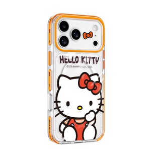 凯蒂猫HelloKitty适用苹果iPhone17promax手机壳新款防摔16promax镜头全包防摔磁吸带支架ip17pm卡通保护套女