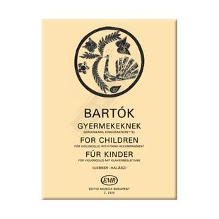巴托克献给孩子们 大提琴和钢琴 布达佩斯原版乐谱 Bartok Bela For Children for violoncello with piano accompaniment Z2325