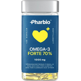 瑞典原装进口pharbio omega-3高纯度成人孕妇深海鱼油DHA 120粒