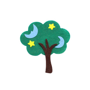毛毡小树插牌烘焙蛋糕装饰森系插件生日儿童森林树木装扮情景插件