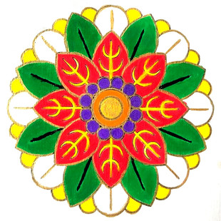 曼陀罗涂色画手绘填色diy减压静心 心灵之路曼陀罗成长自愈手绘画