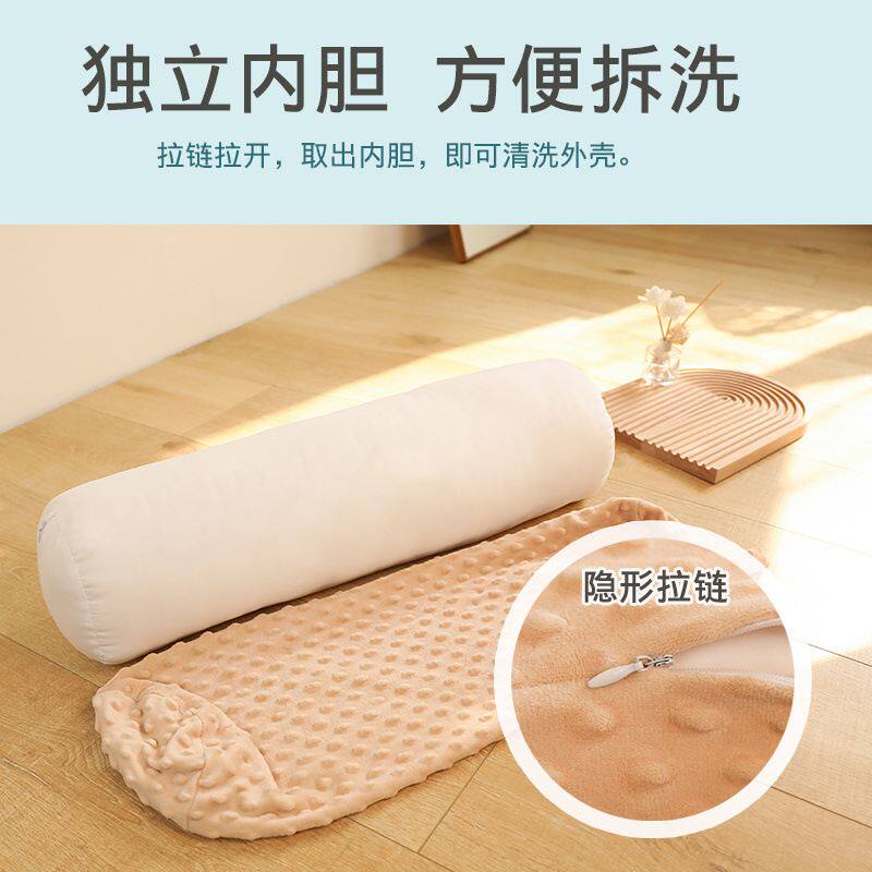 ins北欧轻奢豆豆绒抱夏季枕腿枕简约可夹圆柱床上拆洗睡觉长条抱