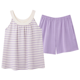 夏天女士睡衣吊带短裤2026夏季新款带胸垫甜美少女外穿家居服套装