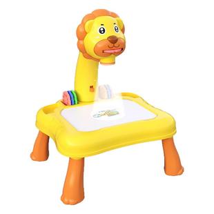 投影绘画桌狮子卡通造型多功能带声光涂鸦写字画画写字板儿童玩具