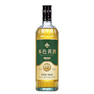 小觅酒绍兴鉴湖水系水老黄酒十二年陈700ml瓶装本色花雕酒高度酒