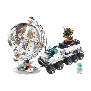 JAKI破晓地球仪探测车航天半拆解积木男孩生日六一儿童节新年礼物