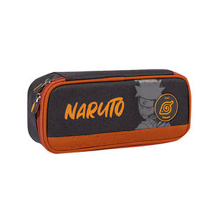 得力火影忍者正版文具盒男孩款五六年级多功能初高中生大容量文具袋笔袋可手提卡通高颜值鸣人卡卡西佐助笔盒