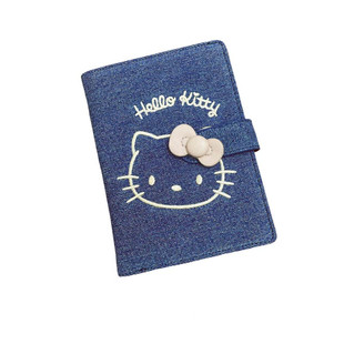 可爱helloKitty凯蒂猫牛仔护照包旅行多功能机票证件包钱包护照夹
