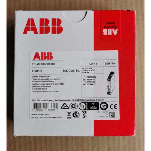 议价原装ABB安全继电器  Sentry TSR10 24VDC  2TLA010060R0000