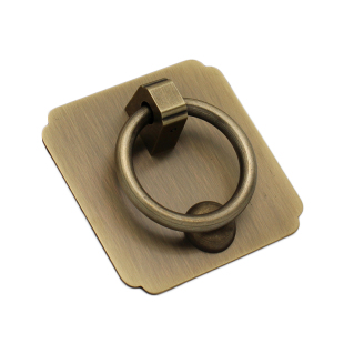 全铜中式铜环拉手实木家具抽屉铜片拉环大门装修把手仿古黄铜门环