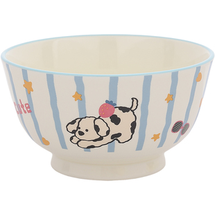 精致漂亮的饭碗女生高颜值卡通可爱碗陶瓷沙拉碗酸奶碗家用喝汤碗