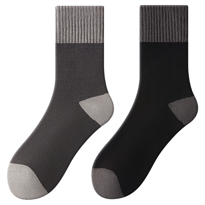 冬季保暖超厚加绒男款纯棉毛圈袜